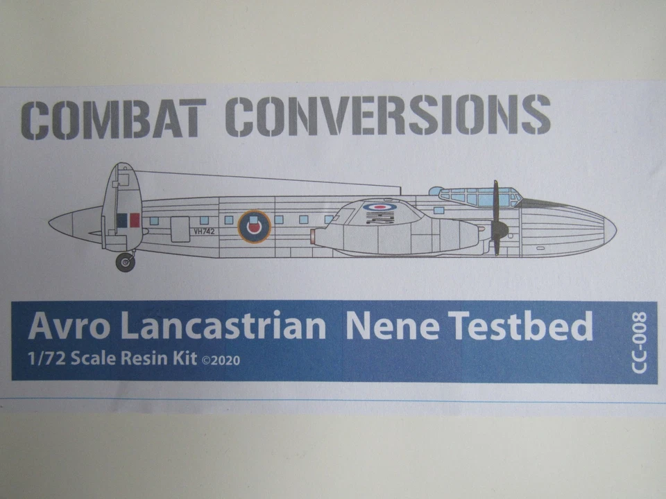 Combat Conversions Avro Lancastrian Nene Testbed 1/72 scale Resin conversion Kit - Image 1 of 3