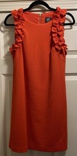 Vince Camuto Women's Orange Pop Sleeveless A-Line Dress Size 6 NWT NEW