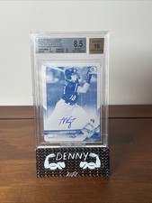 2018 Bowman Chrome Alex Verdugo Rookie Auto 10 Printing Plate Cyan 1/1 BGS 8.5