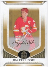 2020-21 UD SP Signature Edition Legends Gold Script JIM PEPLINSKI #153 Flames