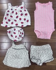 Carter  s Size 12 Months-5 Pieces Of Clothing-2 2-Piece Sets and One Piece
