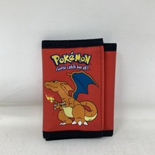 Vintage 90s Pokemon Wallet Nintendo Charizard Clean Rare Edition Red