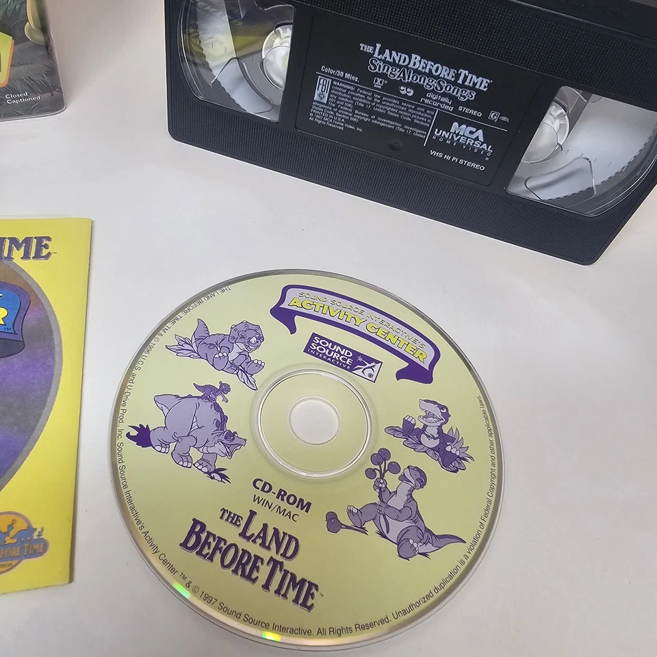 The Land Before Time: Sing Along Songs VHS Complete with CD ROM and Insert - Image 4 of 4