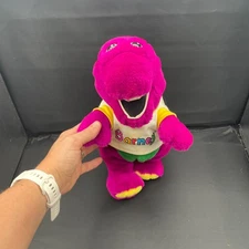 Vintage Barney The Dinosaur Stuffed Plush Lyons Group Dakin 1992 Purple 13”
