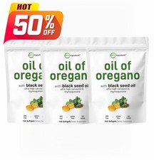 3-Pack Micro Ingredients Oil of Oregano Softgels, 6000mg, 900 Count