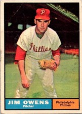 Jim Owens 1961 Topps #341 Philadelphia Phillies