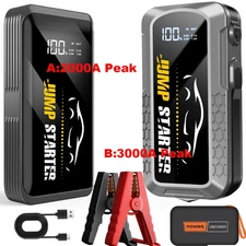 3000A Car Jump Starter Power Bank Pack Battery Booster USB Charger LCD Screen