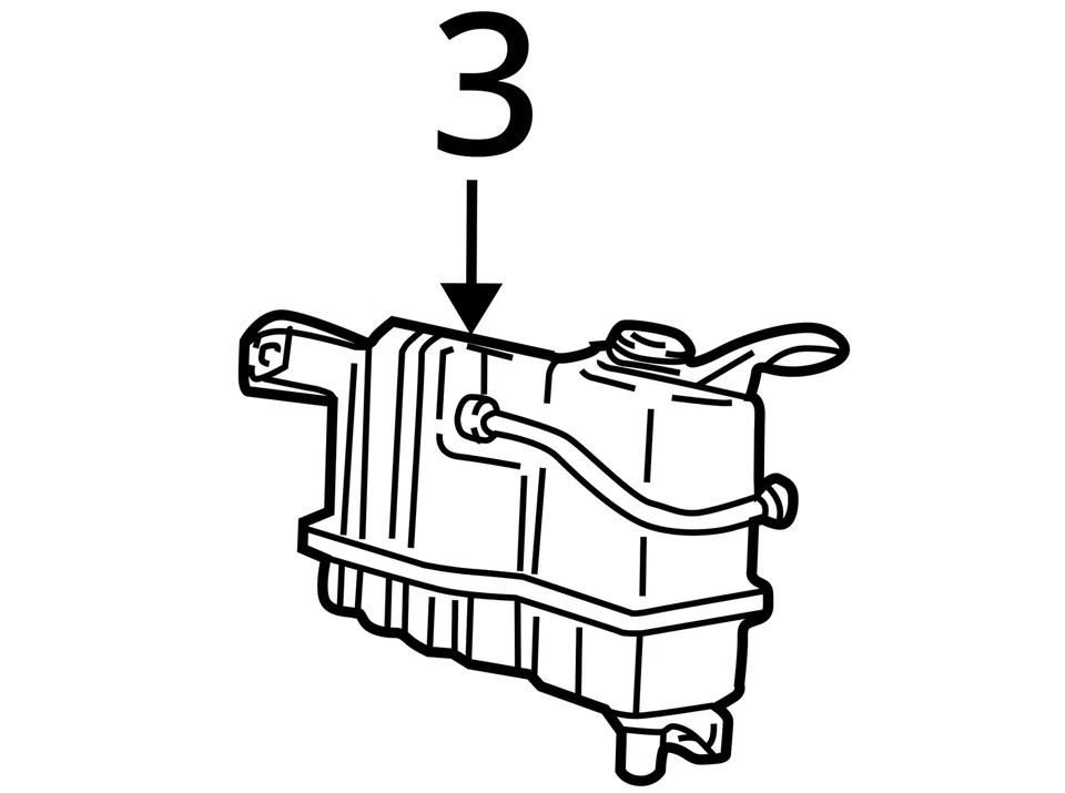 Ford F150 2001 botella de desbordamiento de refrigerante OEM 145 k millas - LKQ414532188 Foto 4 de 4