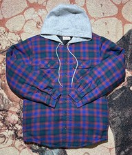 Wrangler Quilted Lined Hooded Flannel Shirt Medium