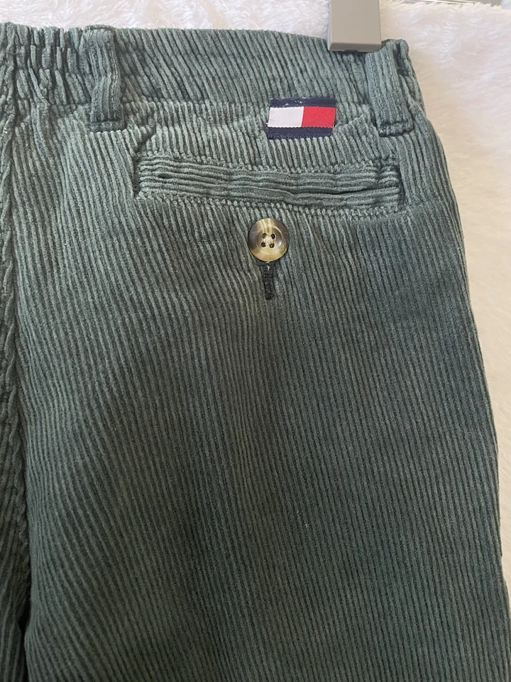 Vintage Boys Forest Green Tommy Hilfiger Corduroy Pants, Size 5, Fall / Holiday - Image 3 of 4