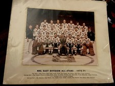 1970-71 NHL HOCKEY OFFICIAL PHOTO EAST ALL-STAR TEAM BOBBY ORR GORDIE HOWE AHL
