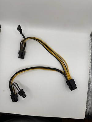 Lot of 10 - PCI-E 8-pin to 2x 6+2-pin (6-pin/8-pin) Power Splitter Cable PCIE