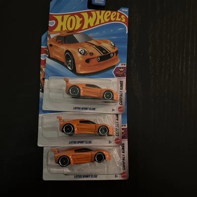 🔥 2026 Hot Wheels Lotus Sport Elise Orange Compact Kings 160/250🔥 LOT OF 3 - Image 1 of 3