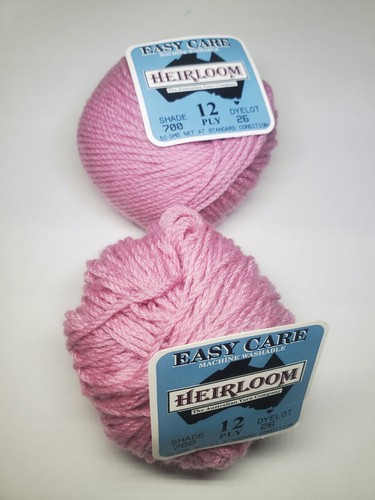 Heirloom Easy Care 12 Ply Pure New Wool Yarn Shade 700 Dyelot 26 50g 2 Balls