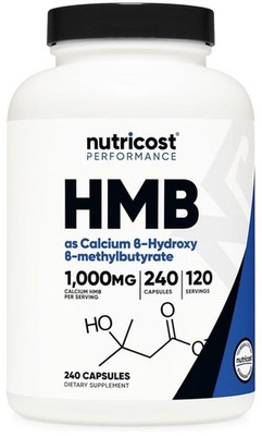 Nutricost HMB (Beta-Hydroxy Beta-Methylbutyric) 1000mg, 120 Servings, 240 Caps