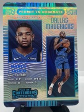 2022 Panini Contenders Permit to Dominate #25 Jaden Hardy Case Hit Mavericks RC