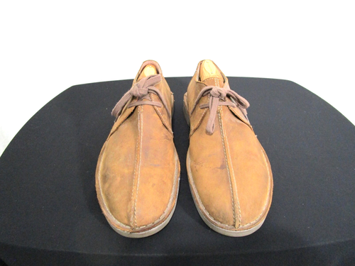 Clarks Bushalve Trek Brown Oiled Leather Split Toe Oxford Shoes Men 10.5 M - Picture 2 of 10