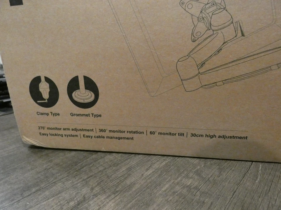 Brand New Monoprice Tilt/Swivel DUAL Monitor Desk Mount Bracket 15-22in Monitors - Image 2 of 4