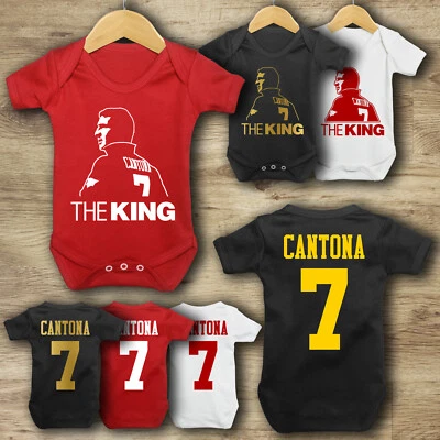 Eric Cantona 7 Baby Vest Bodysuit Man Utd King