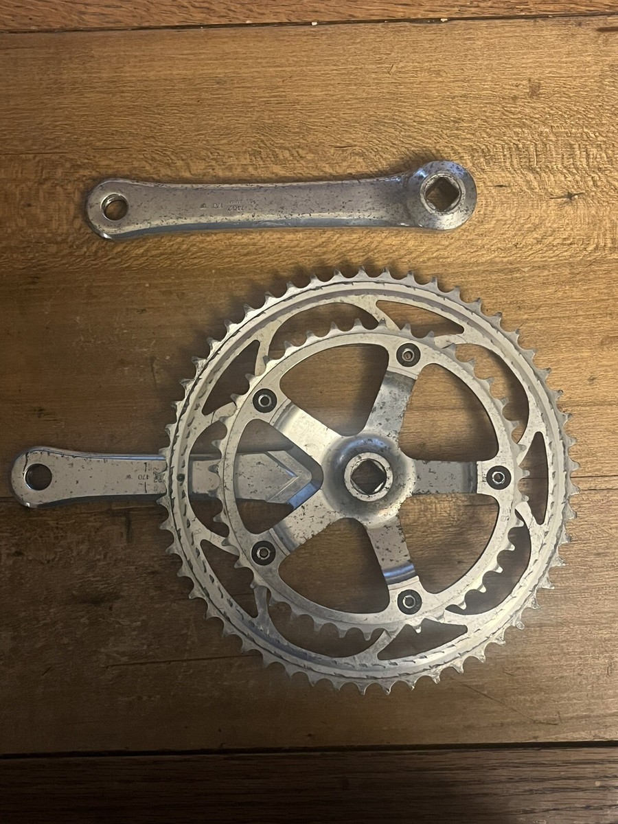 パーツ SHIMANO DURA-ACE FC-7402 170mm Vintage Shimano Dura Ace Crankset FC-7402 170 mm 130 BCD 53
