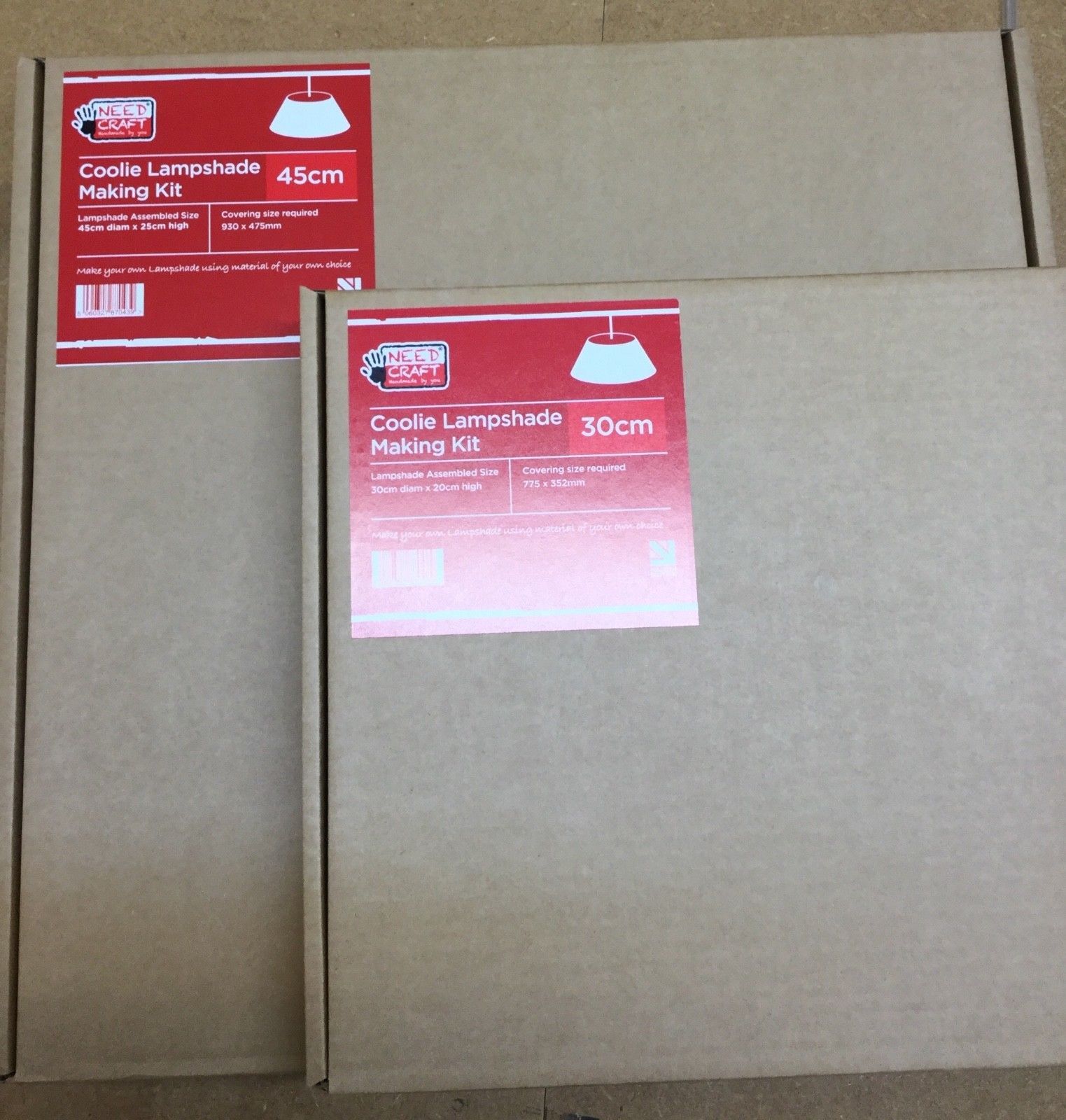 Need Craft Coolie Cone Shape LAMPSHADE KITS 30 or 40 cm Make Your Own eBay