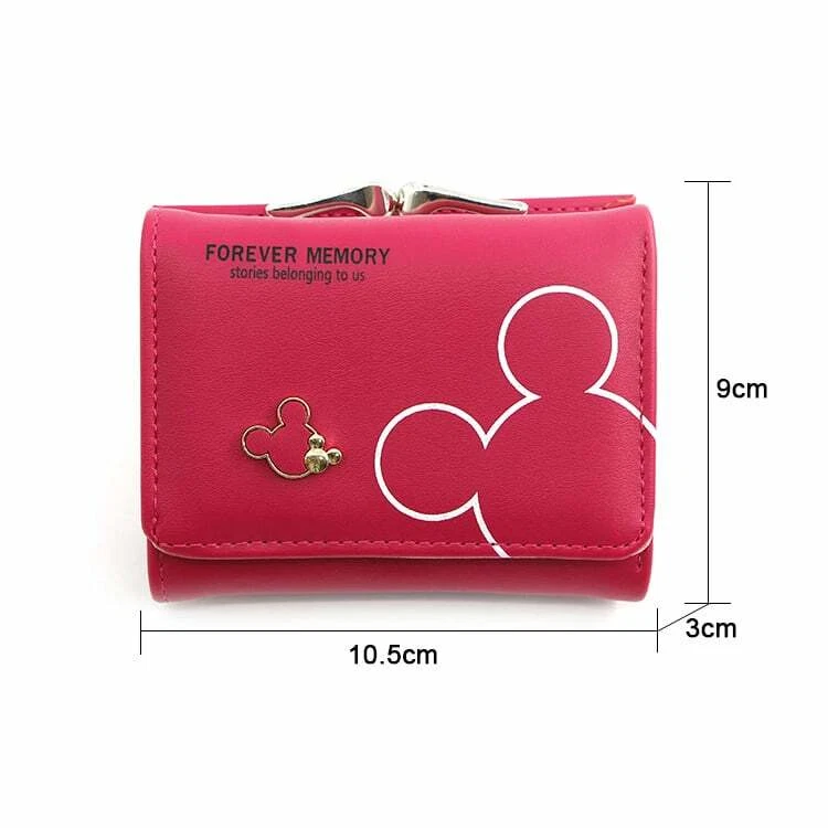 Portefeuille Minnie Cuir Femme Mickey Porte monnaie Loquet Solide Carte DISNEY - Photo 3/4