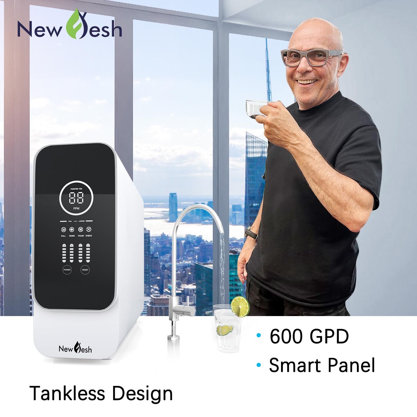 Smart Tankless RO Reverse Osmosis Water Filter System,600G 5