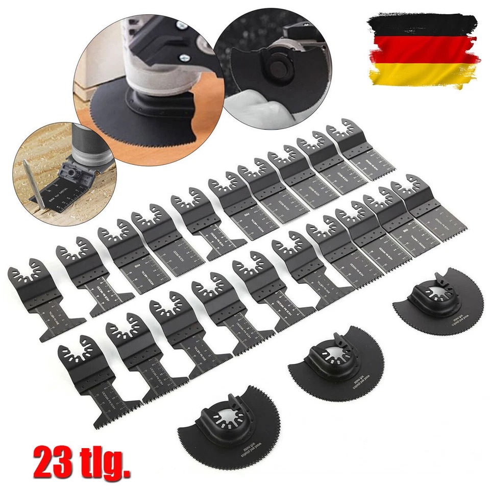 23tlg Sägeblatt Multifunktionswerkzeug Zubehör Set Fein Bosch Makita Multitool - Bild 2 von 4