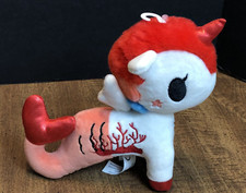 Tokidoki "Cora" Mermicorno Unicorn Mermaid Red White Plush