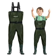 Magreel child chest waders waterproof nylon youth boots for fishing & hunting 