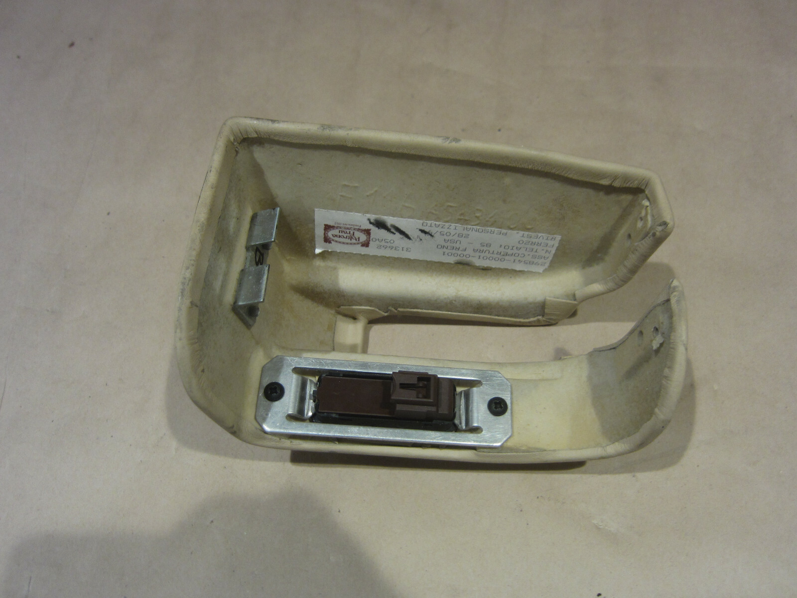 Ferrari 456 MGT/MGTA - Hand Brake Cover Trim - Cream - P/N 65562500