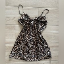 Victoria's Secret Leopard Print Silky Cami Dress