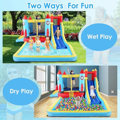 Bounce House, 13X12ft Inflatable Bounce Castle with Blower, 2 Splash Slides Gift