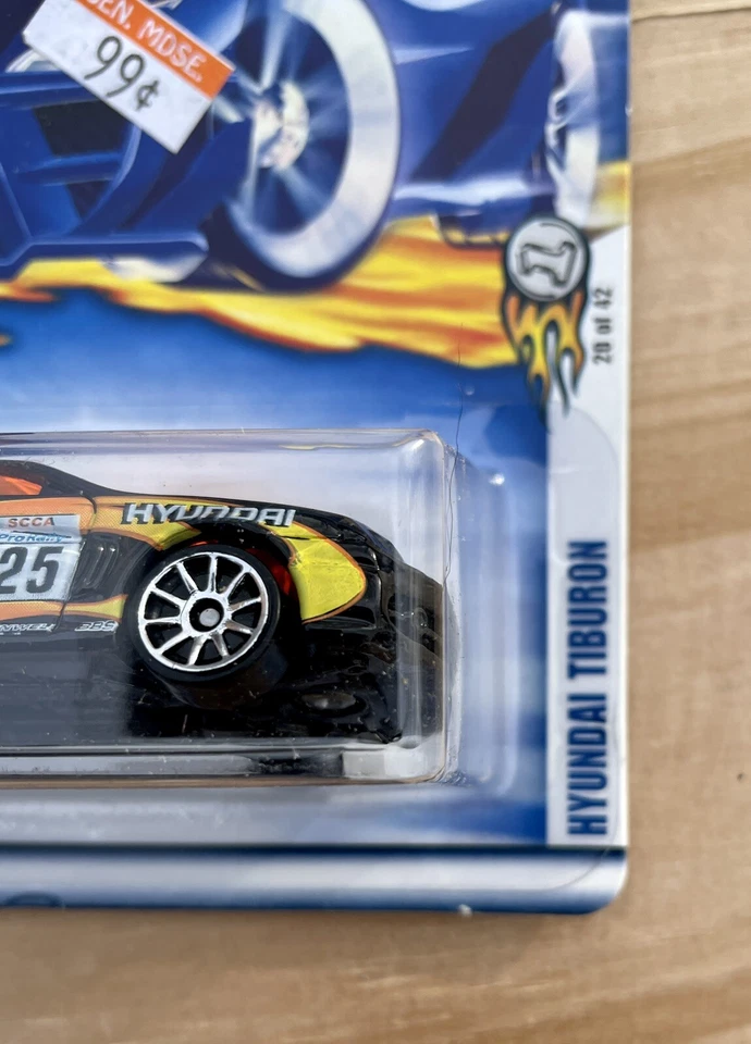 Mattel Hot Wheels Hyundai Tiburon #032 2002 20/42 (coche de carreras) negro - nuevo Foto 2 de 3