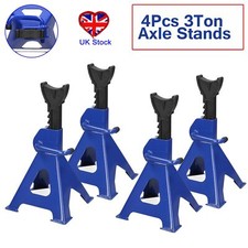 4x axle axel stands quick 3 tone tonne release car van ratchet lift large jack