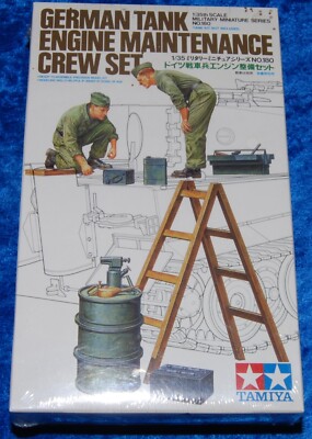 Tamiya 1/35 German Tank Engine Maintenance Crew Set Kit # 35180