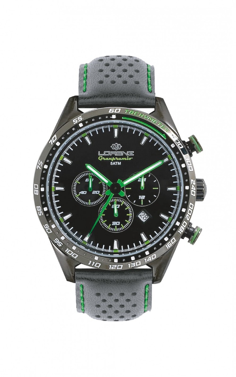 OROLOGIO LORENZ 030226DD GranPremio CRONOGRAFO VERDE, DATA