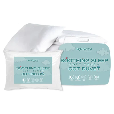 Juego de edredón y almohada de microfibra para cuna NightComfort para niños pequeños - 4,5, 7,5, 9 perros - Imagen 1 de 4