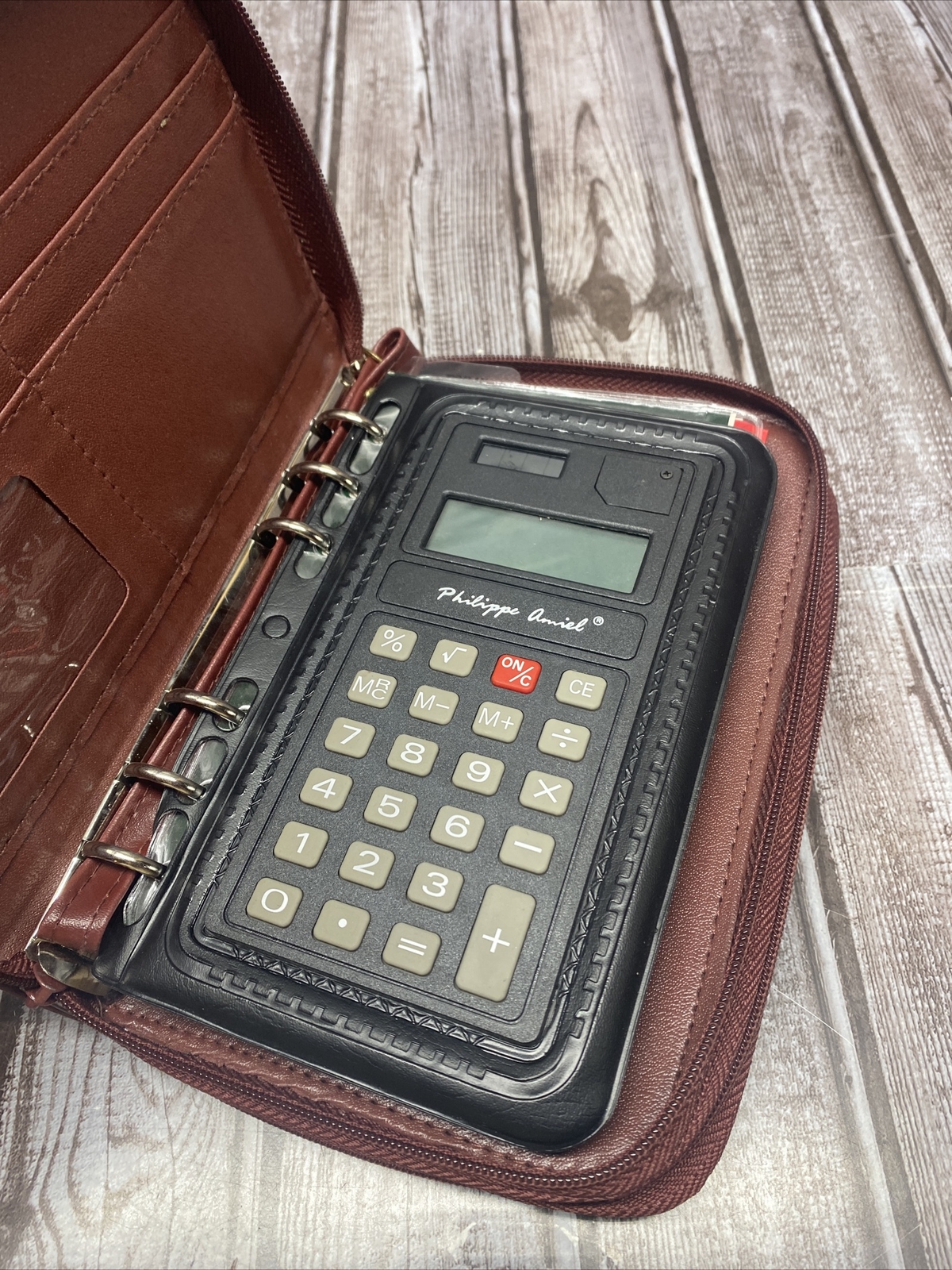 Philippe Amiel Personal Day Planner Calculator pen agenda ruler New