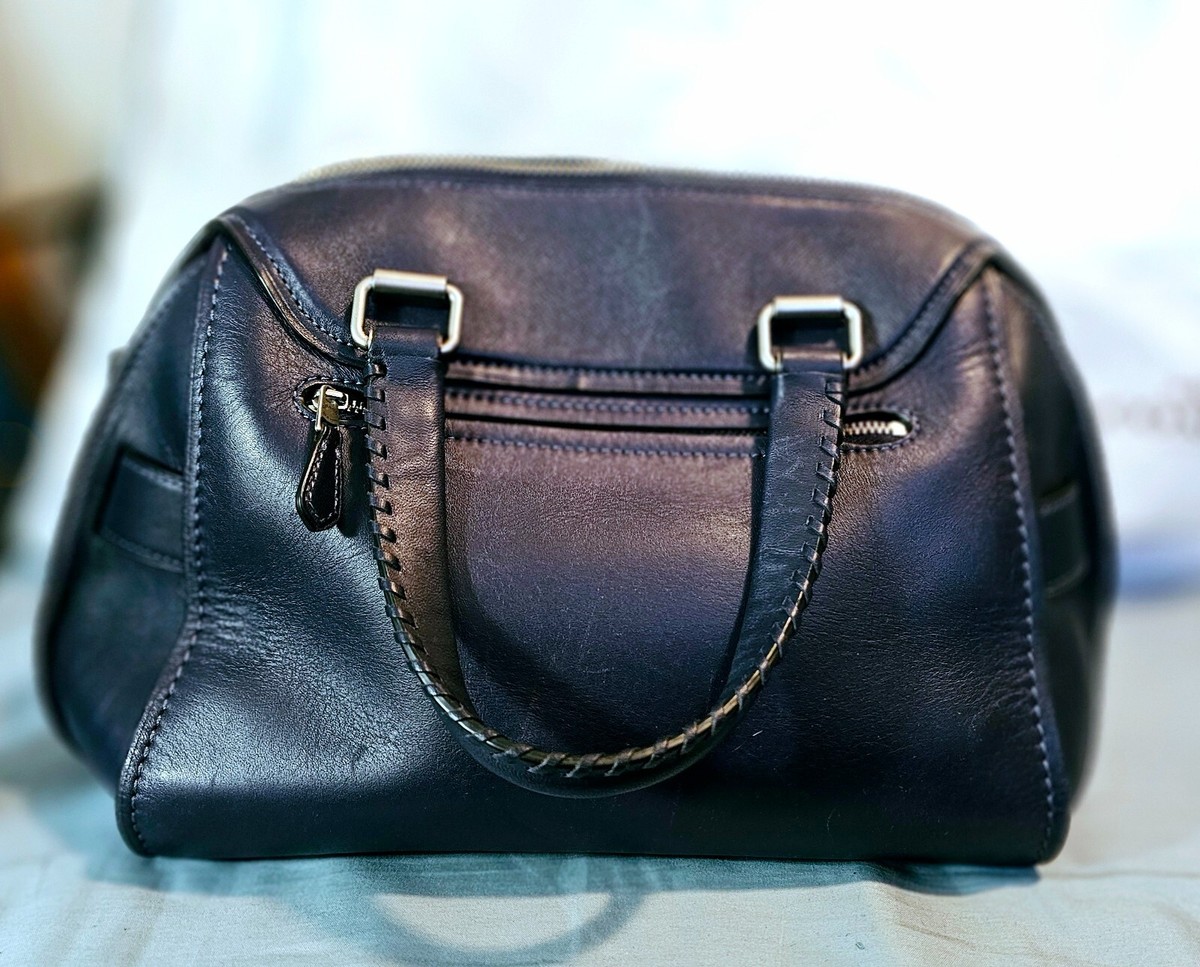 Coach Glovetanned Leather Ace Satchel Indigo Blue Style #37017 | eBay