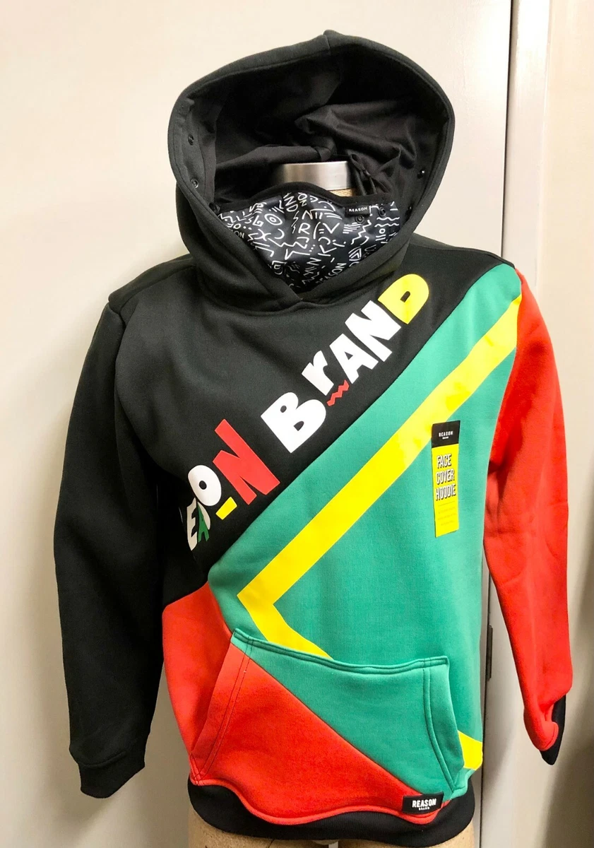 Men s Reason Hoodie w Built In Face Mask South African Flag NEW w Tags M eBay