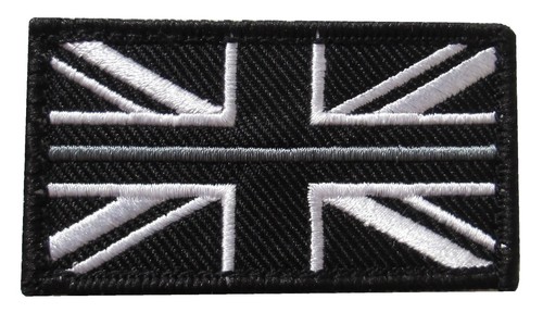 The Thin Silver Line Prison Officer Embroidered Badge Patch Union Jack Flag SML - 第 1/2 張圖片