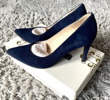 BRENDA ZARO Spitz-Pump Business-Look Damen Pacific Blau Gr. 39,5 - 1 x getragen