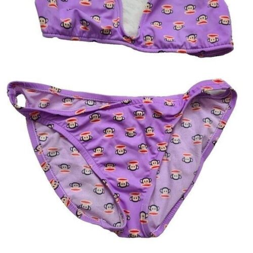 Vintage Paul Frank Womens Bikini, Julius, Purple, Bathing Suit, Medium - Picture 3 of 6