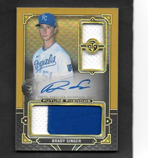 2022 Topps Triple Threads Phenoms Auto Relic, Brady Singer, Royals, Gold #24/35