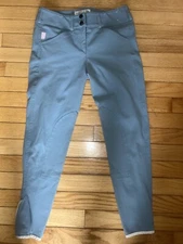 Tailored Sportsman Size 16 Kids Trophy Hunter  Front Zip Breeches- Laguna Blue