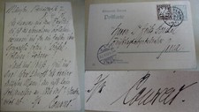Writer Michael Georg CONRAD (1846-1927): Eh. Postcard Munich 1906