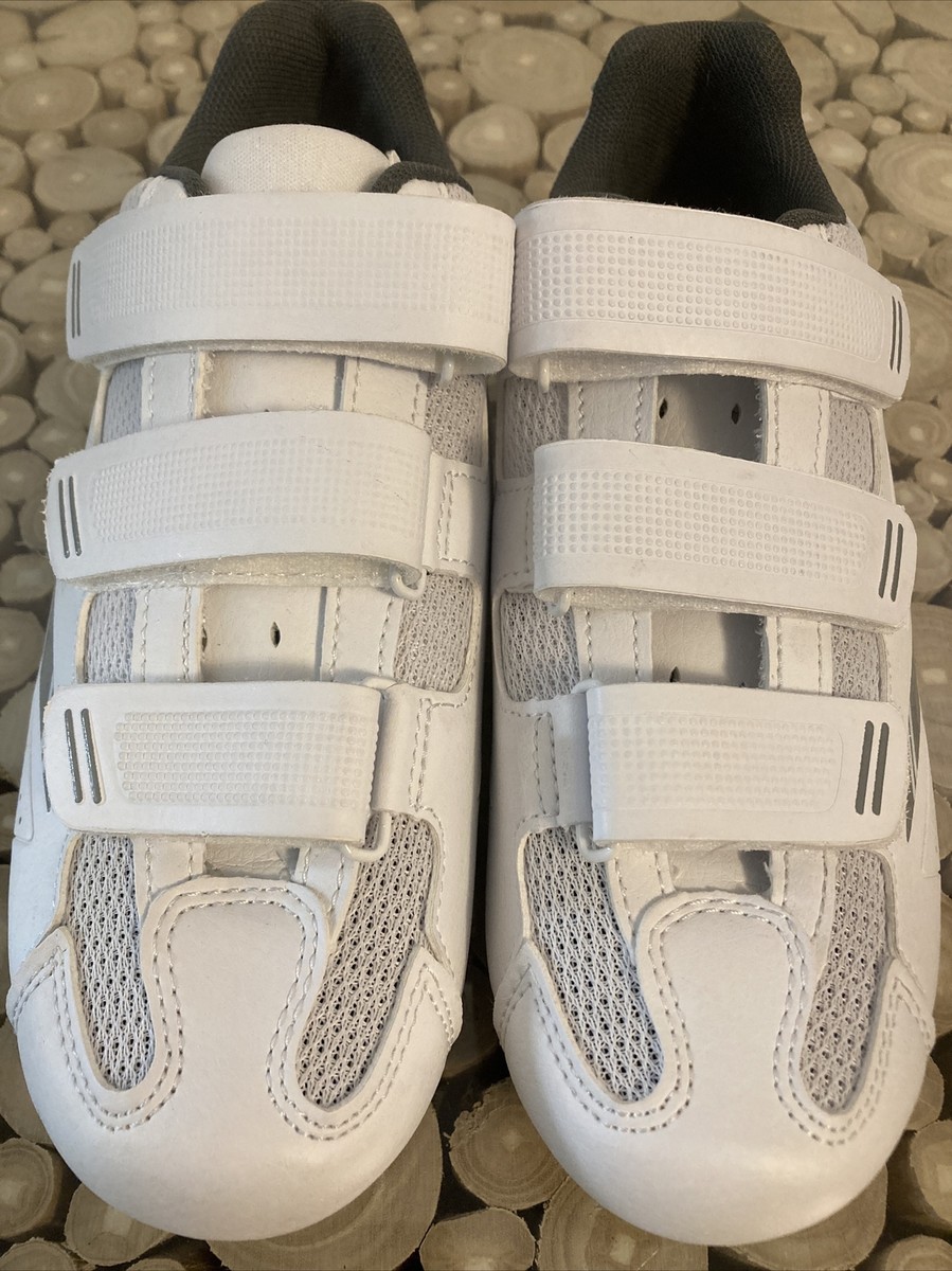 Chaussures De Vélo Tommaso W. Pista 100 – Femme, Taille US 10.5, Blanc Et Argent, Très Bon état