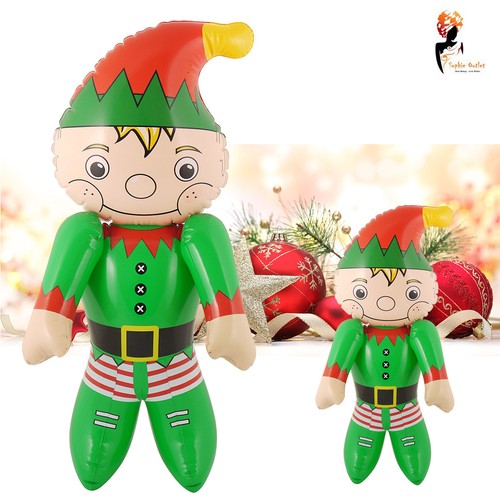 Christmas Inflatable Reusable Elf Santa's Helper Kids BlowUp Xmas Party
