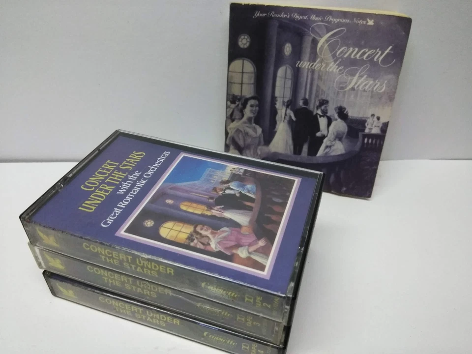 NEW SEALED VTG Concert Under The Stars Cassette 3 Tape Set W/ Storage Holder - Image 3 of 4